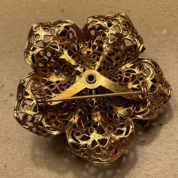 Glass brooch from 60’s - Picture 2 of 3